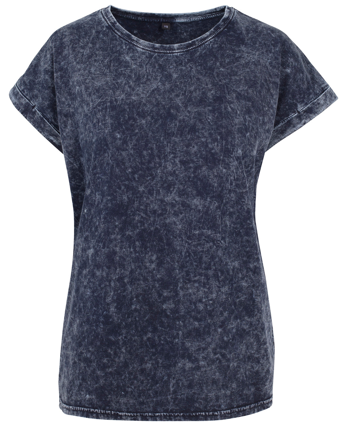 Women's acid washed extended shoulder tee