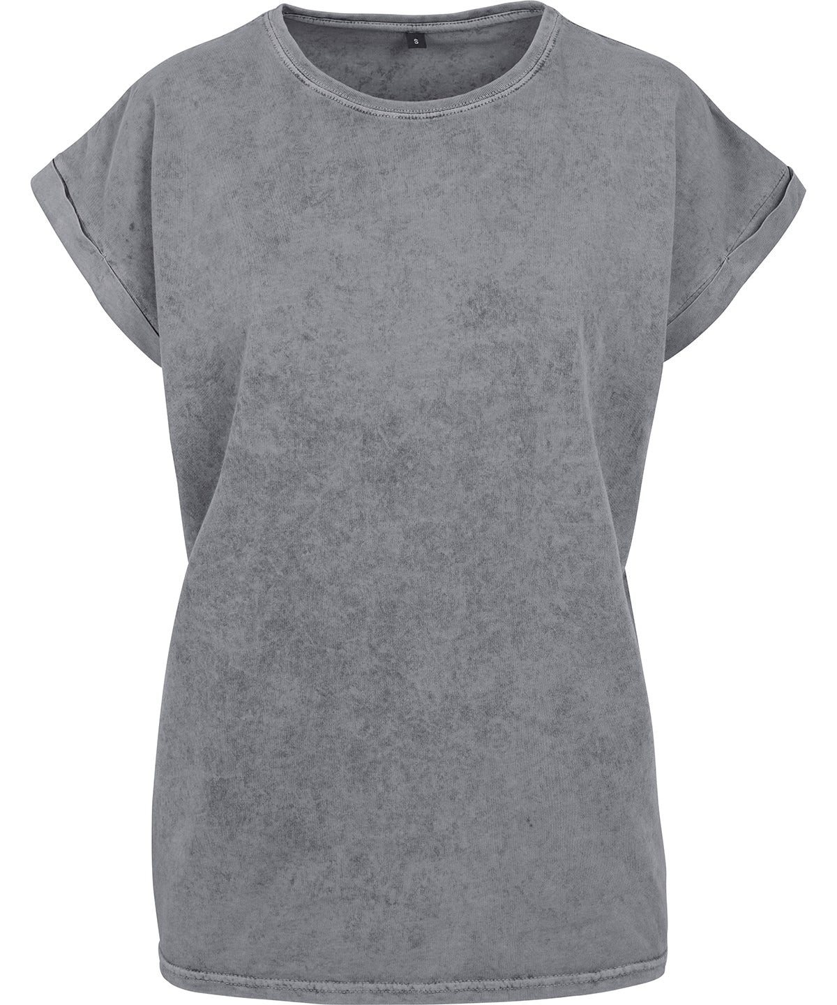 Women's acid washed extended shoulder tee