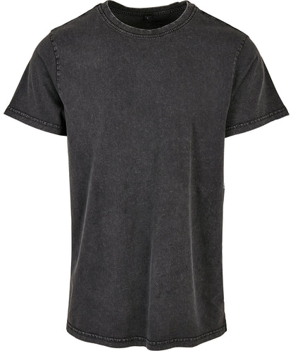 Acid washed round neck tee