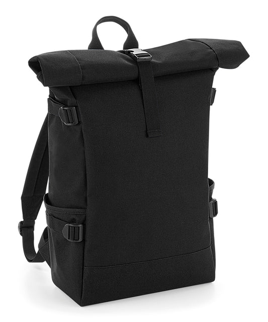 Block roll-top backpack