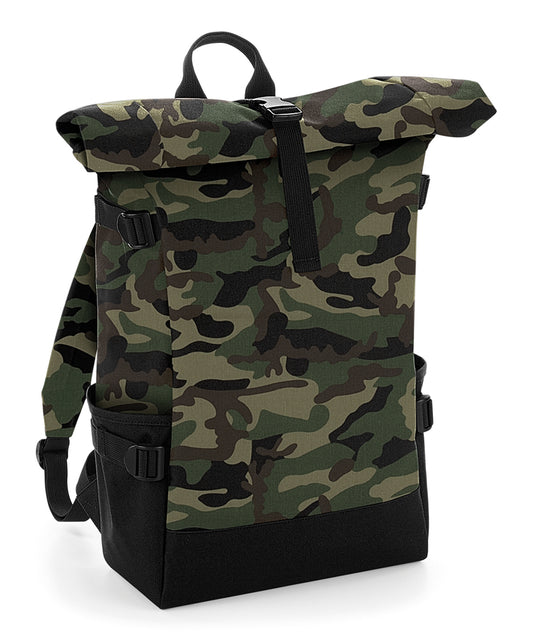 Block roll-top backpack