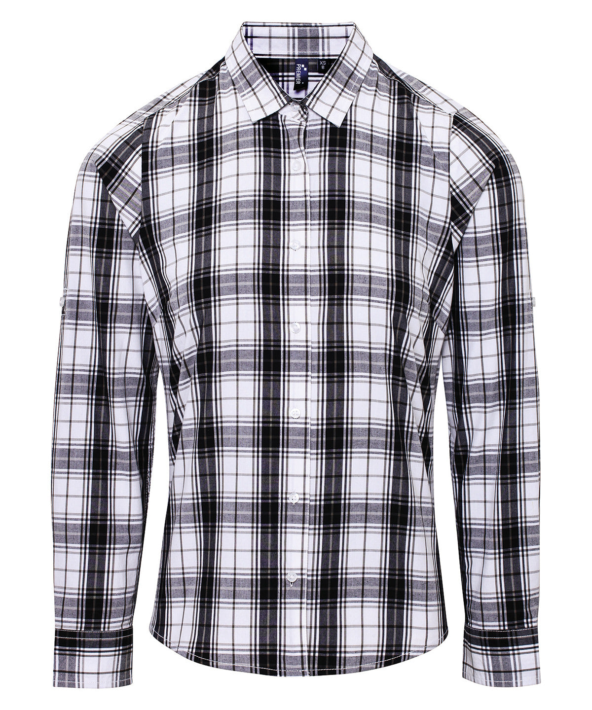 Women's Ginmill check cotton long sleeve shirt