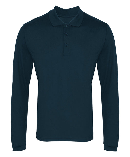 Long sleeve CoolcheckerÂ® piquÃ© polo