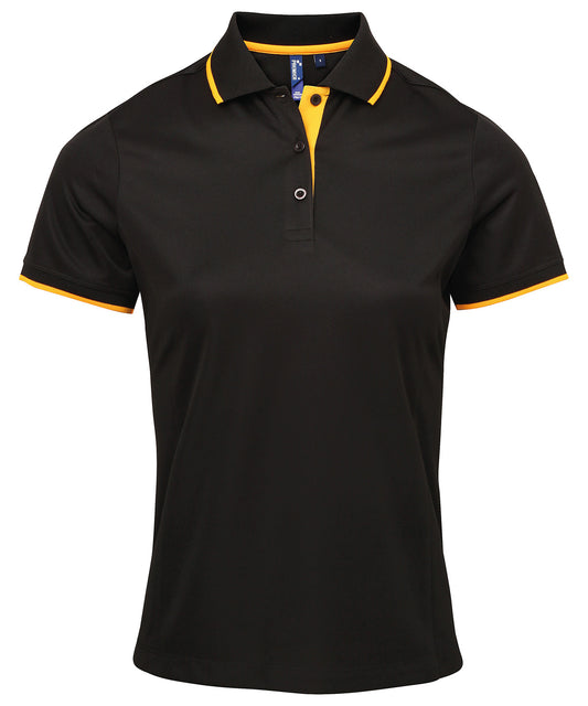 Women's contrast CoolcheckerÂ® polo