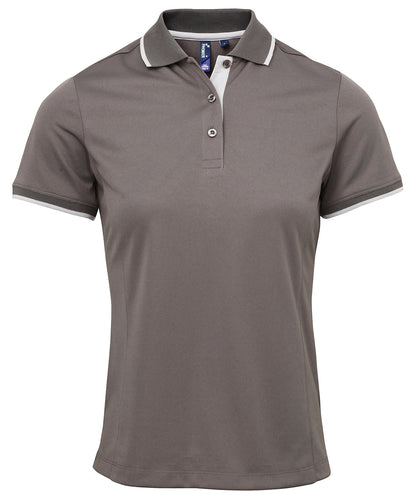 Women's contrast CoolcheckerÂ® polo