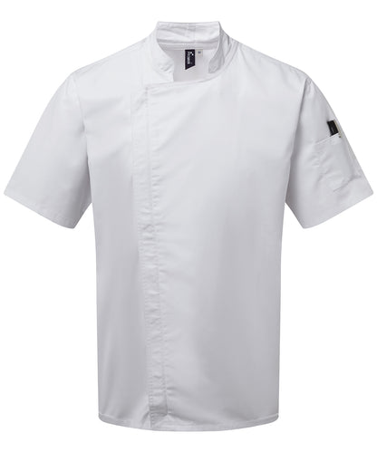 Chef's zip-close short sleeve jacket