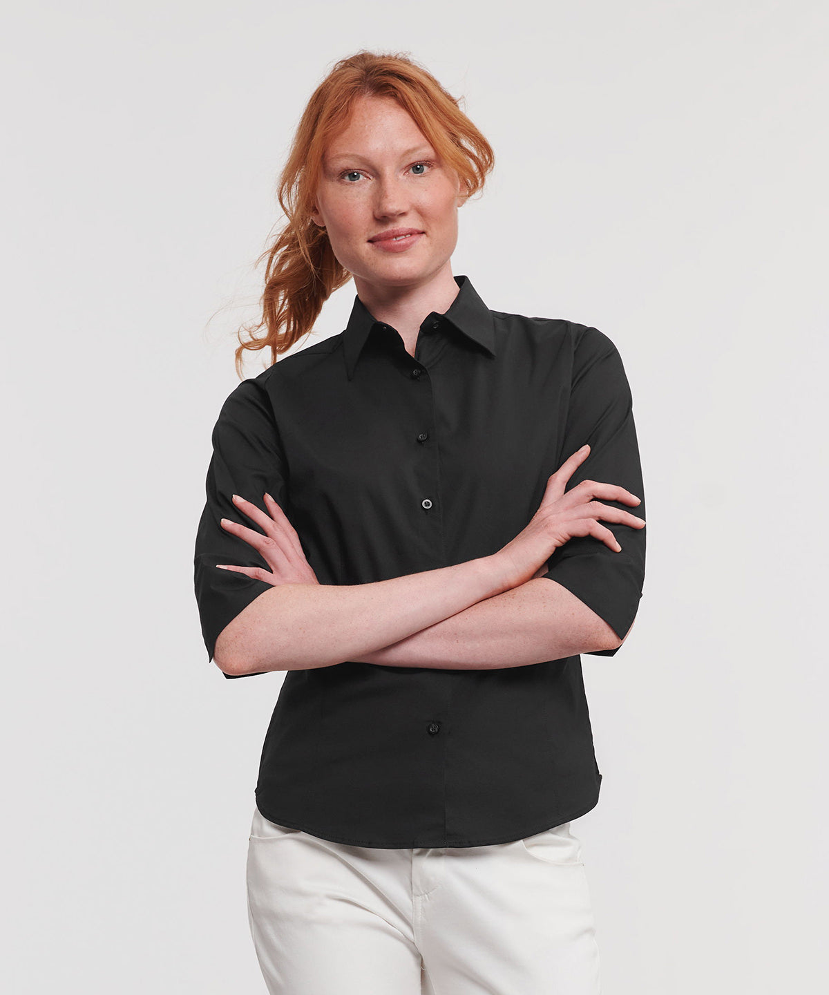 Women's Â¾ sleeve easycare fitted shirt