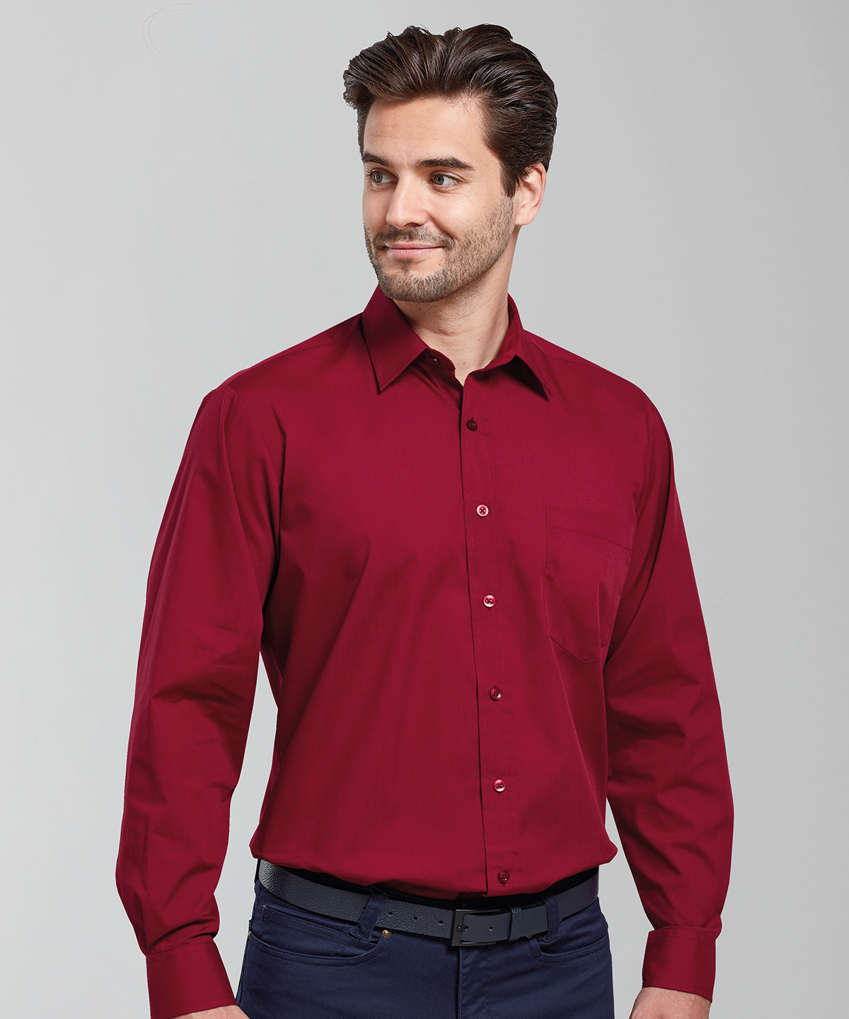 Long sleeve poplin shirt