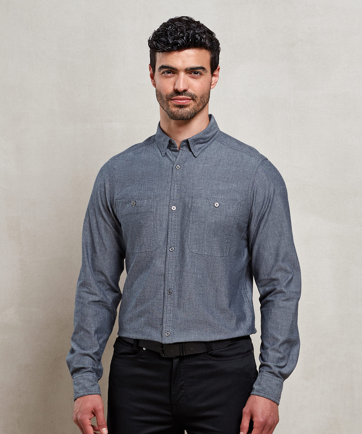 Menâ€™s Chambray shirt, organic and Fairtrade certified