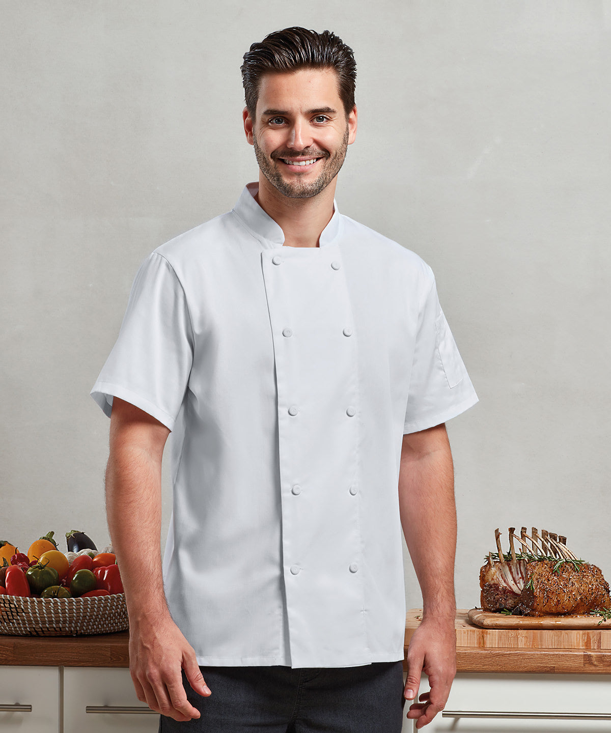 Chefs CoolcheckerÂ® short sleeve jacket